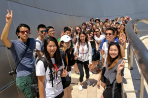 USC Summer Programs Exploration of Architecture students visit the Walt Disney Concert Hall in Downtown Los Angeles.