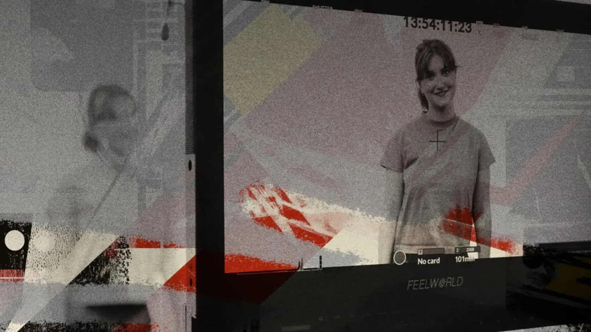 Artistic composite image showing a film monitor displaying an actor on screen, representing USC Pre-College online course “The Art of Auditioning: Acting Techniques for Stage and Screen,” where students learn professional audition and performance skills at their own pace.